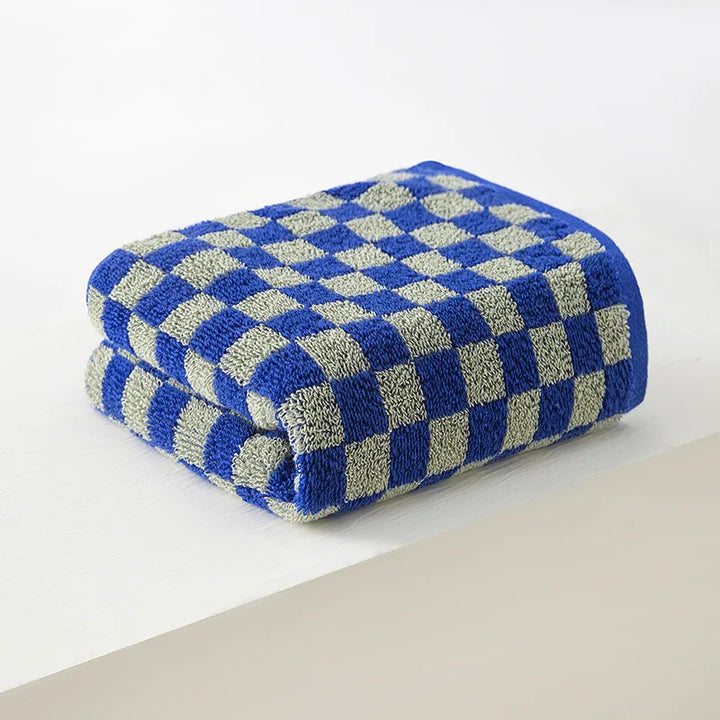 Grids Cotton Face Towel | Bowlift