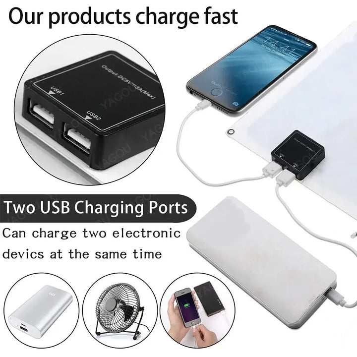 BowLift | Portable Solar Panel SOLVION Charge 100W | 5V | Dual USB | Waterproof | Outdoor & Camping
