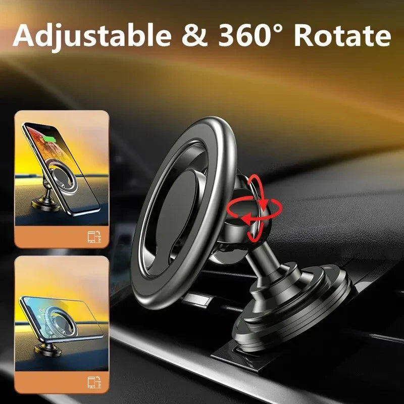 BowLift | MagnoGrip AutoMount Magnetic Phone Holder for Car | 360° Rotatable | Strong Hold for iPhone, Samsung & Co.