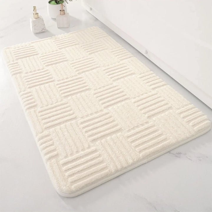 BowLift | Bath Mat AquaStripes | Non-slip & Highly Absorbent | Soft & Easy Care | For Bathroom & Entrance