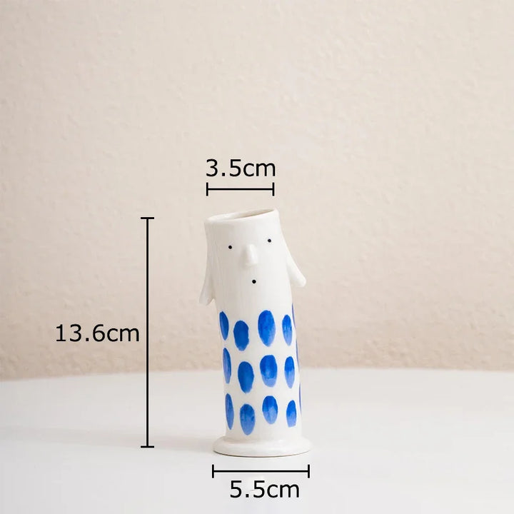 Lovely Cartoon Figures Ceramic Vase | Bowlift