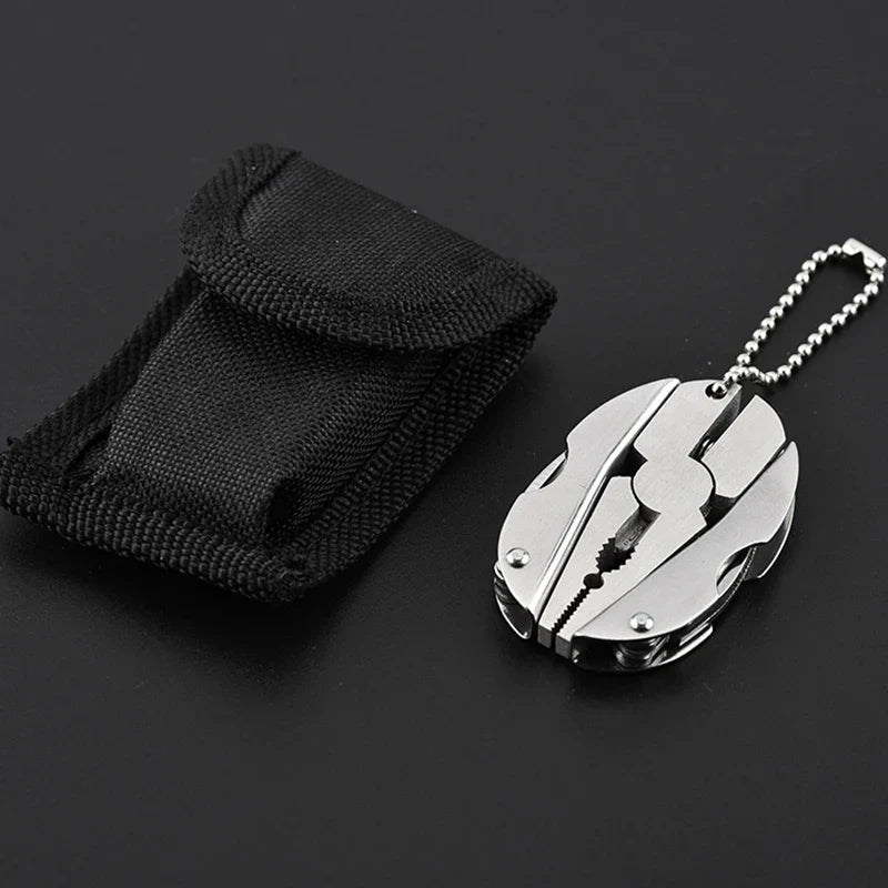 BowLift | Mini-Multitool TrekMate | Folding Pliers with Knife | Keychain Format | Outdoor & Camping