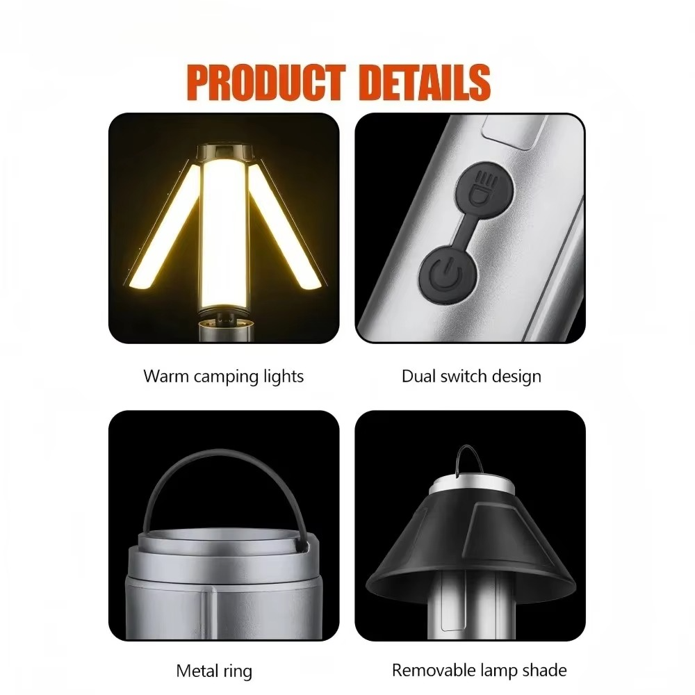 BowLift | Rechargeable 2-in-1 Telescoping Camping Lantern & Flashlight with Hook