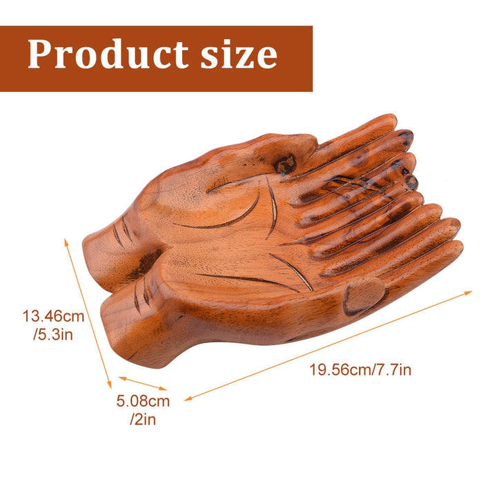 BowLift | Giving Praying Wooden Carved Hands Candy Holder Home Decor