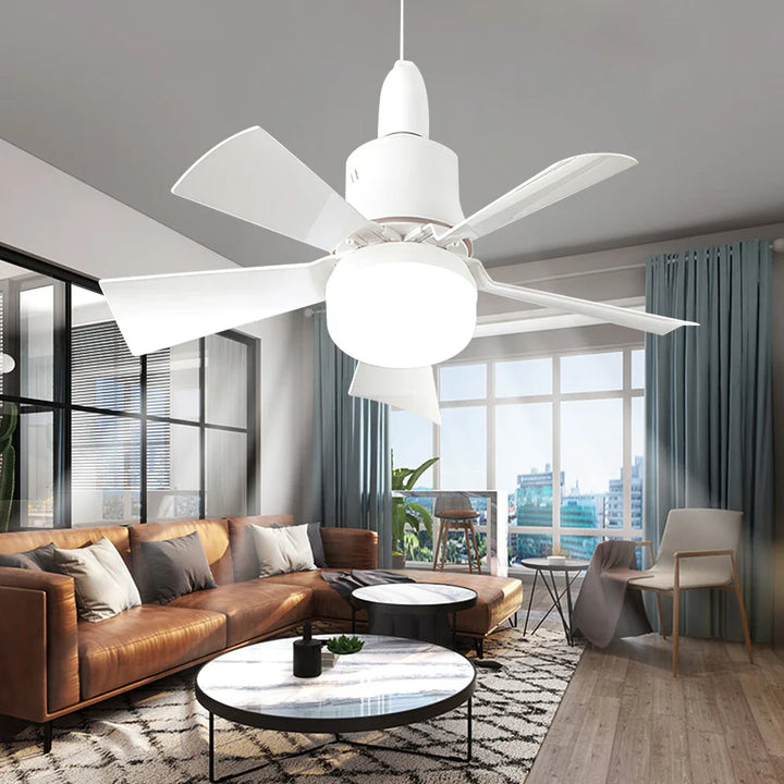 30W E27 Ceiling Fan Light with Remote - LED Dimming Function, Intelligent Silent Fan for Bedroom & Living Room | Bowlift