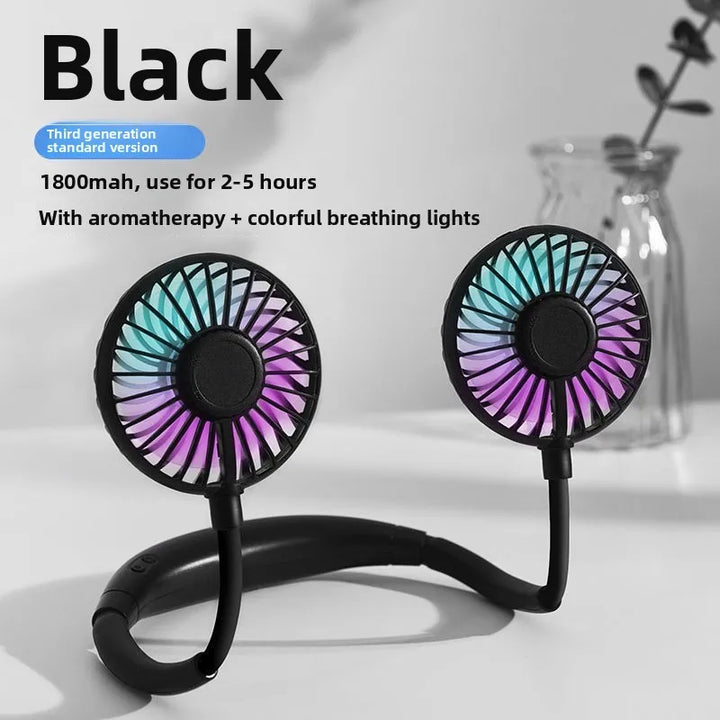 Adjustable Hands-Free Neck Cooling Fan | Bowlift