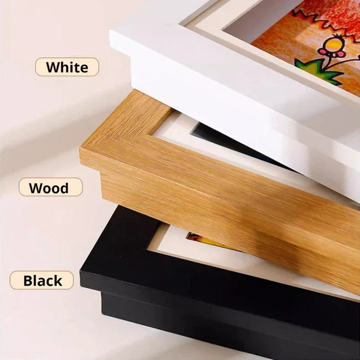 BowLift | Magnetic Wooden Kids Easy Open Art Frame