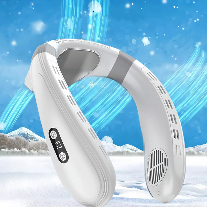Portable Neck Fan 5200mAh – Rechargeable Wearable Semiconductor Cooling Fan, Personal Outdoor Neck Air Conditioner | Bowlift