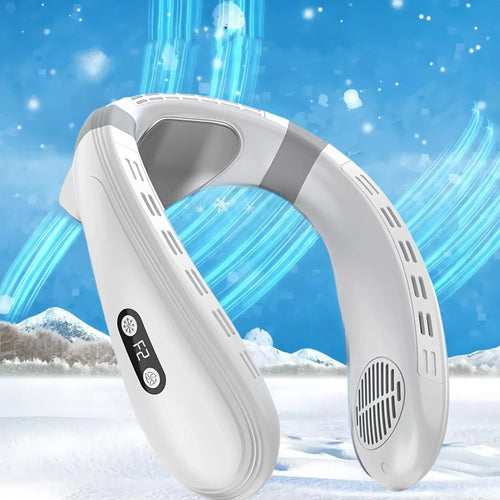 Portable Neck Fan 5200mAh – Rechargeable Wearable Semiconductor Cooling Fan, Personal Outdoor Neck Air Conditioner | Bowlift