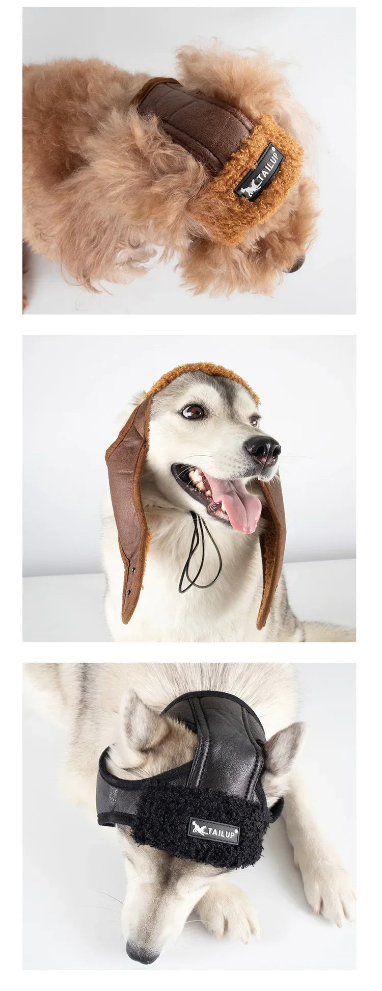 Winter pilot cap for pets warm and comfortable Bowlift