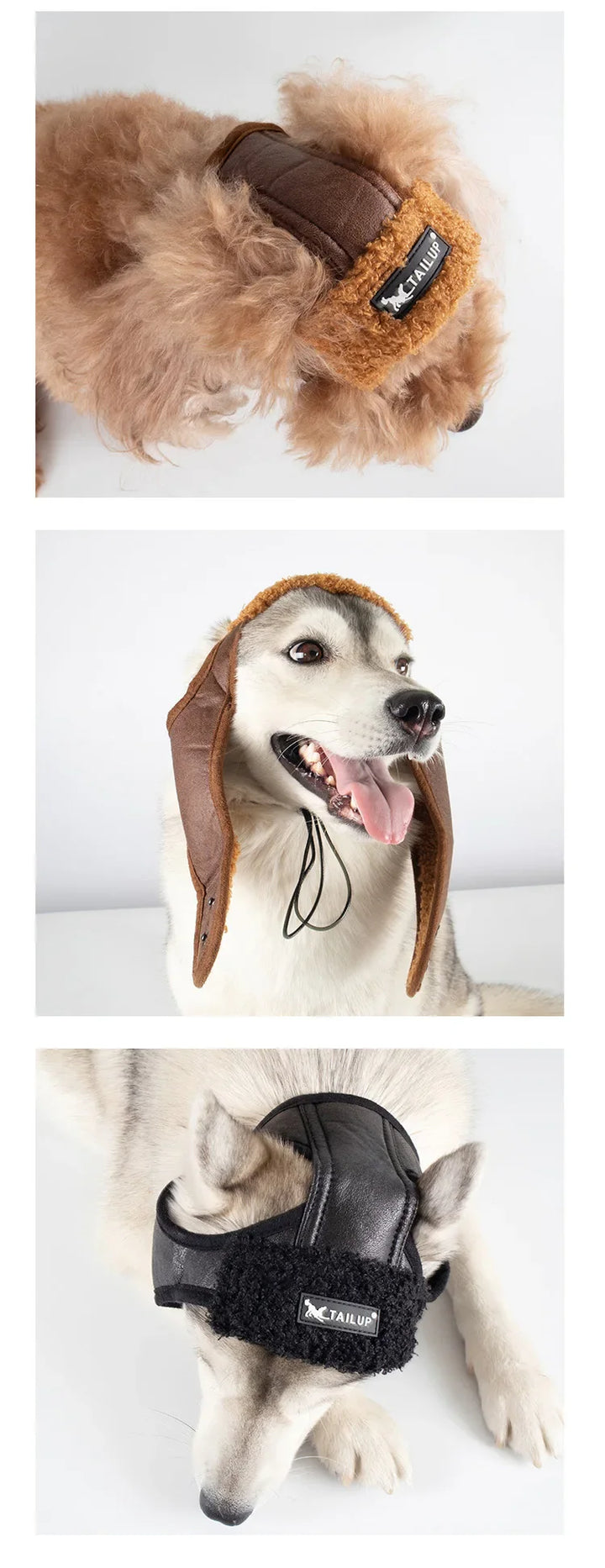 Winter pilot cap for pets warm and comfortable Bowlift