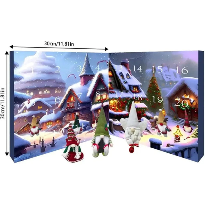 BowLift | WinterWichtel – Stoffen adventskalender met kerstkabouter – 24 vakjes