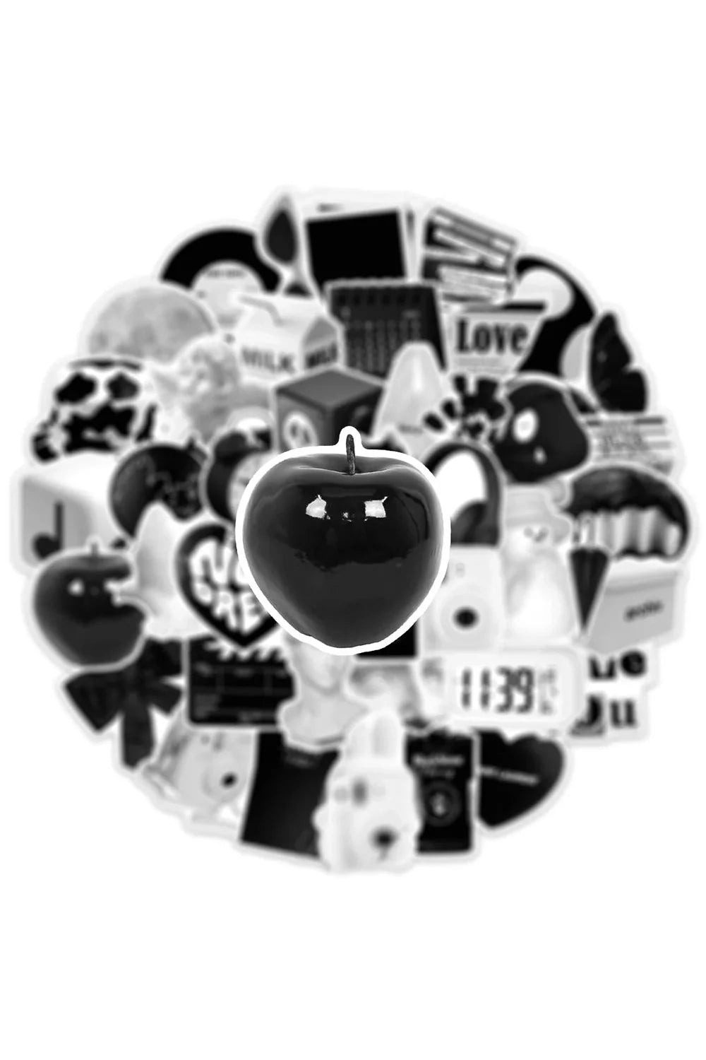 Black White Cartoon Sticker | Bowlift