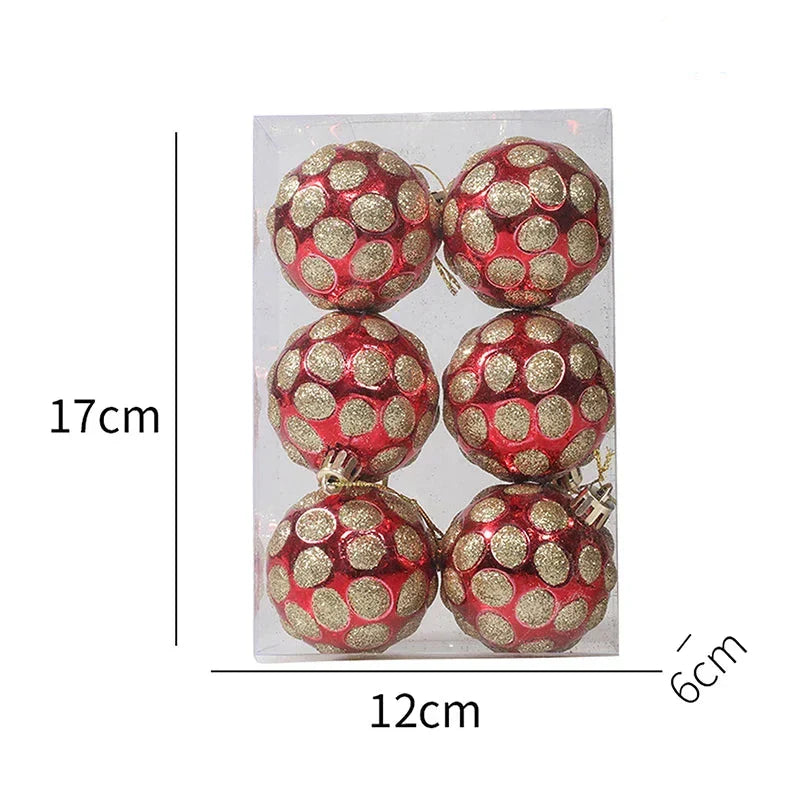 Elegant Snowflake Christmas Baubles Set – High-quality Christmas ornaments in red, white and gold, perfect for festive tree decoration at Christmas | Bowlift