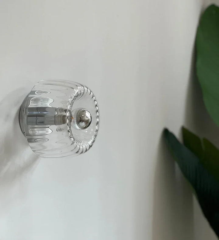 Scandinavian Bauhaus Wall Light made of Glass, Modern LED Wall Lamp for Hallway & Living Room | Bowlift