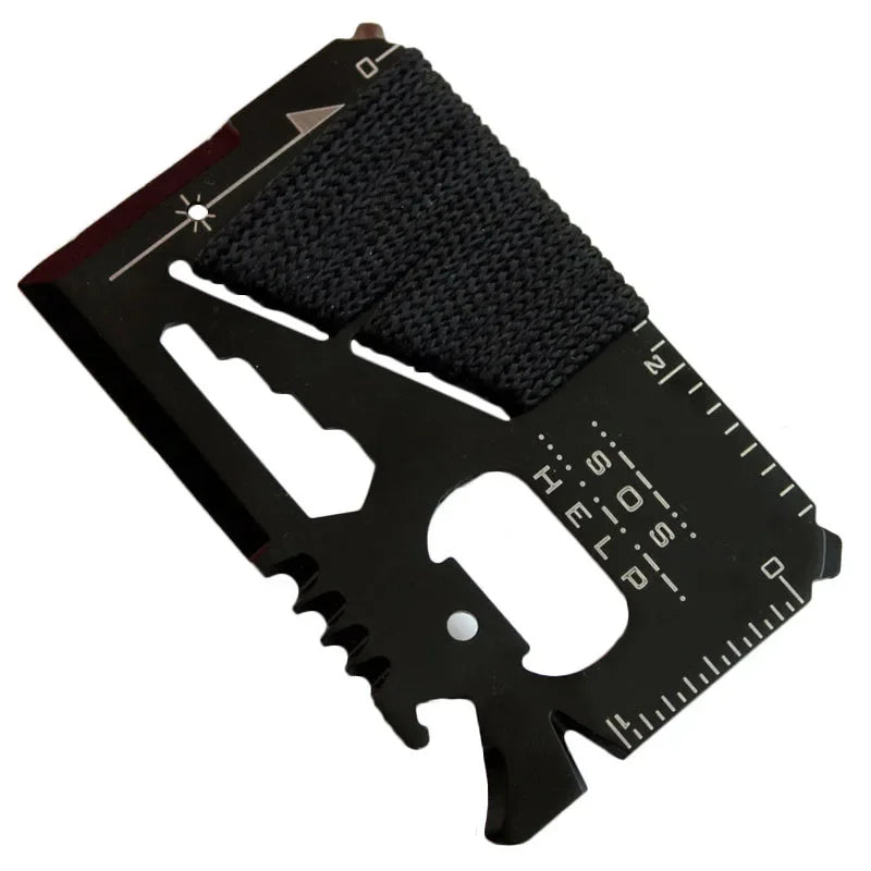 BowLift | GearPro MultiTool Card | 14-in-1 stainless steel tool for outdoor adventures | Compact & Versatile