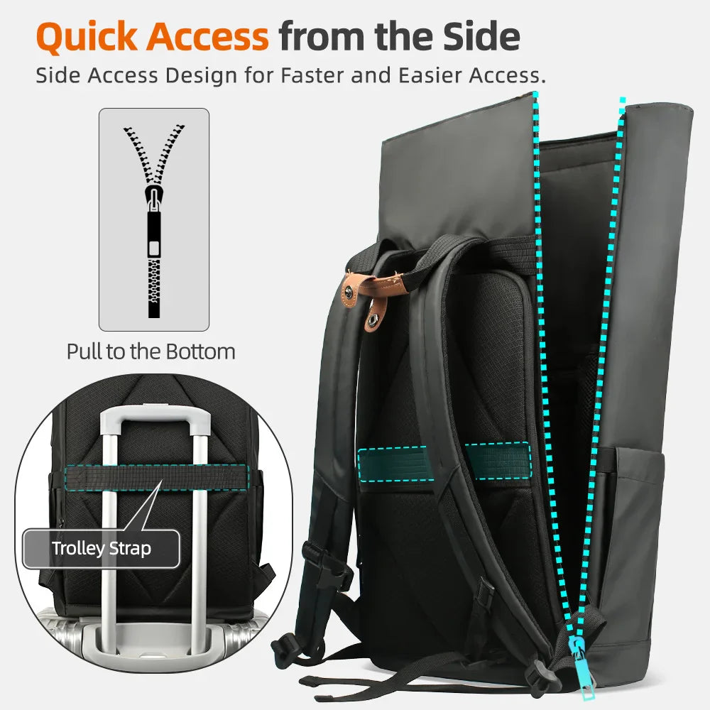 BowLift | Multifunctional Men's Backpack KnightShield | USB Port, Expandable, Waterproof, Anti-Theft