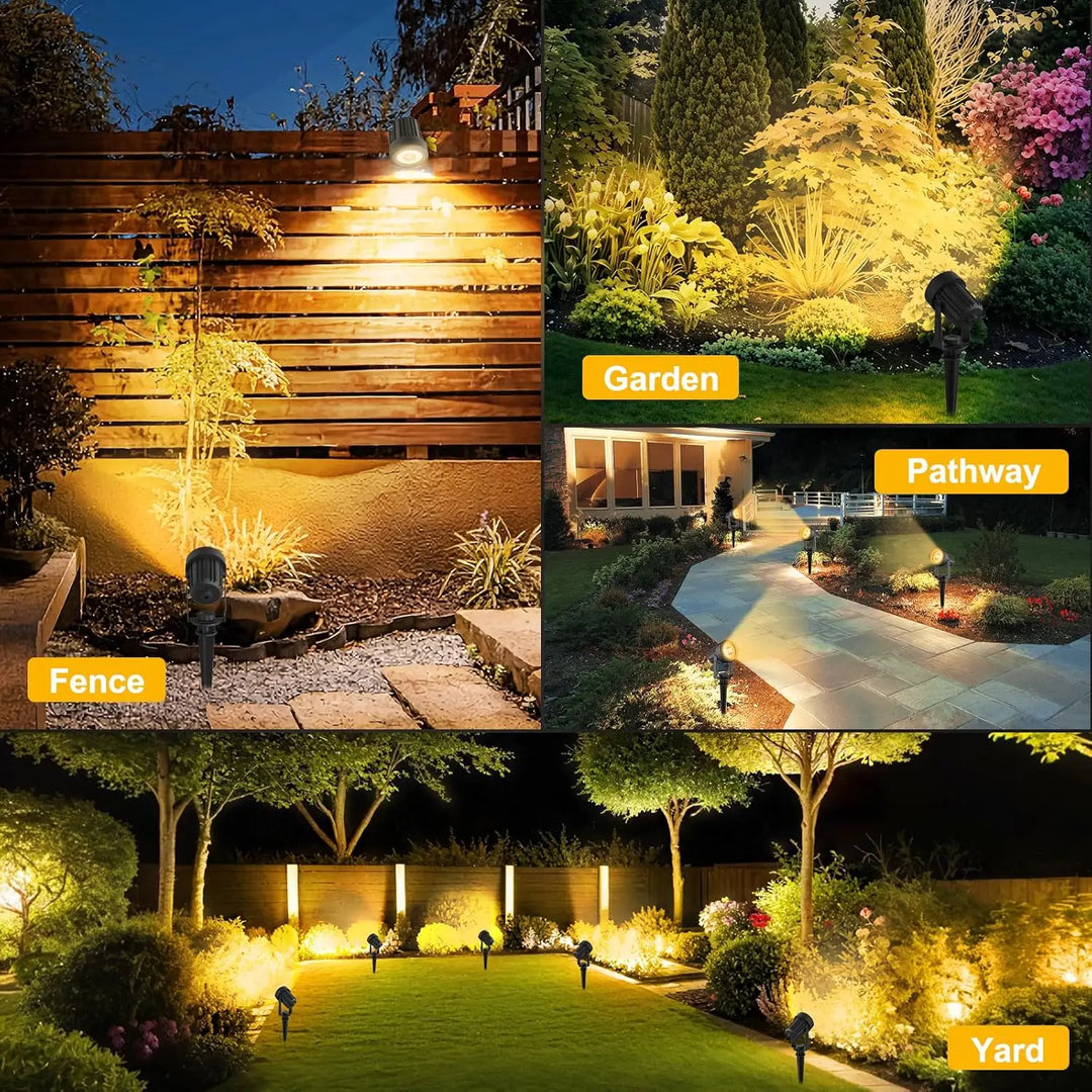BowLift | Solar Garden Spotlight LumiGlow DuoColor | 3000K/6000K Warm & Cool White | IP65 Waterproof | Automatic Dusk Sensor