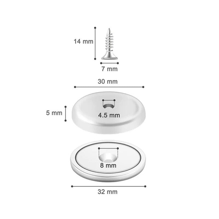 BowLift | Strong Hold Round Base Mountable Magnet