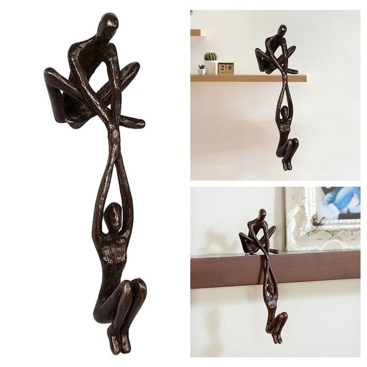 Verbindo Decorative Figure Polystone Black Modern Sculpture 20 cm | Bowlift