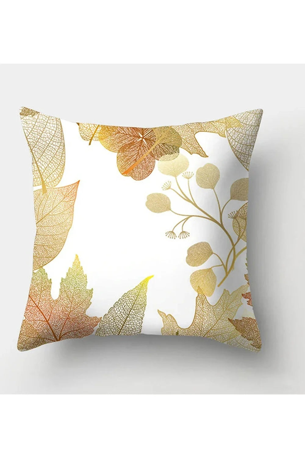 Yellow Leaf Polyester Pillowcase | Bowlift