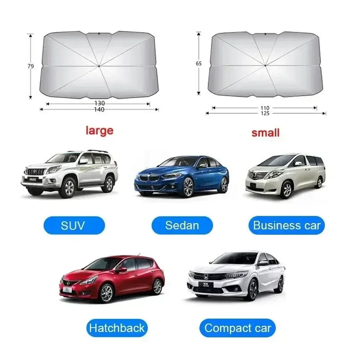 BowLift | Auto Sunshade SunFold | UV Protection & Heat Protection | Compact & Foldable | For SUV & Hatchback