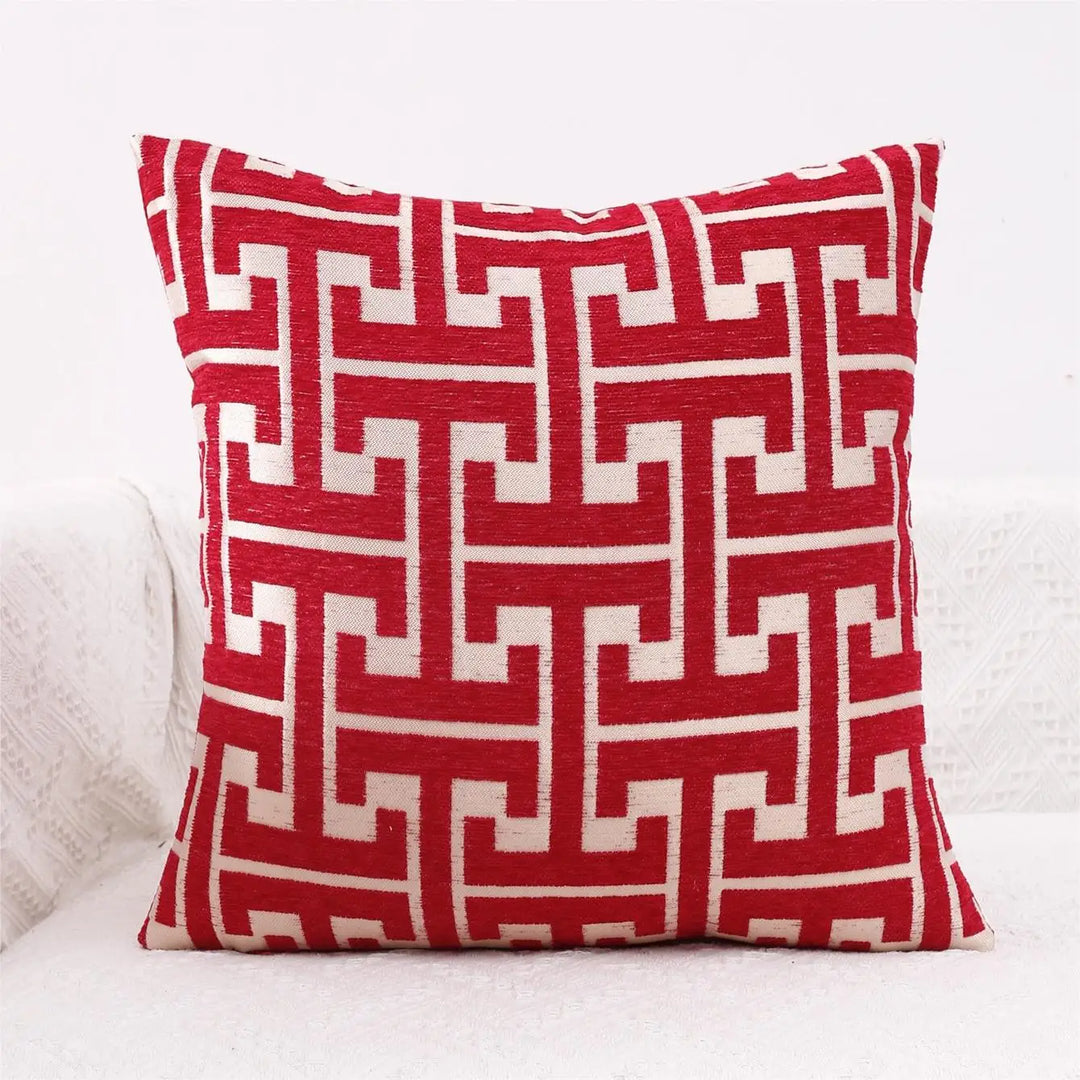Striped cushion cover in country house style – Decorative sofa cover for living room and couch | Bowlift