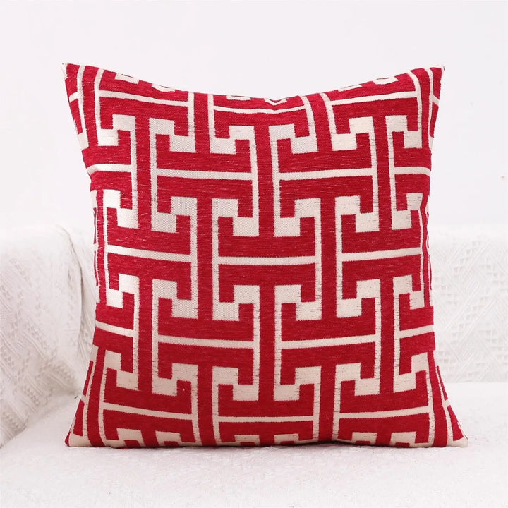 Striped cushion cover in country house style – Decorative sofa cover for living room and couch | Bowlift