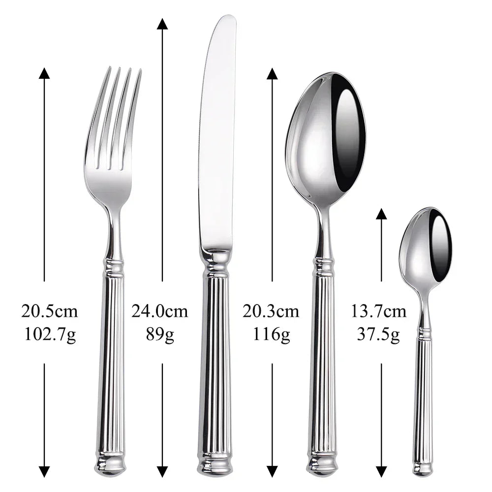 BowLift | Premium Stainless Steel Cutlery Set – 304 Mirror Finish Silverware for Everyday & Formal Dining