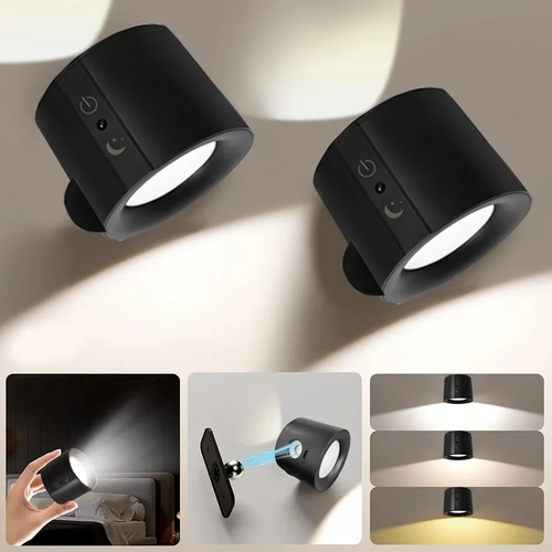 BowLift | LED Wall Lamp - Rechargeable, Magnetic & Dual-Sided Lighting for Indoor Use