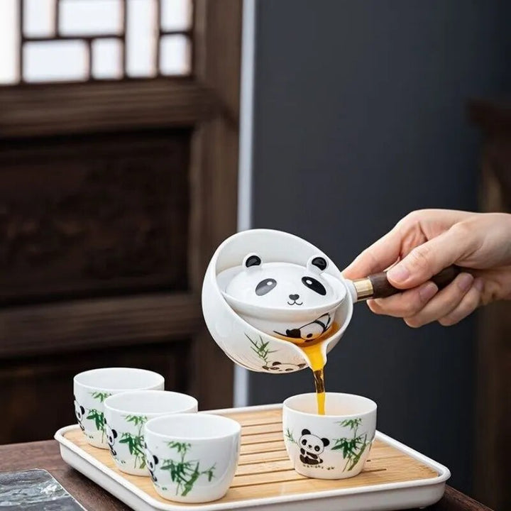 BowLift | Panda Spin Rotating Tea Set
