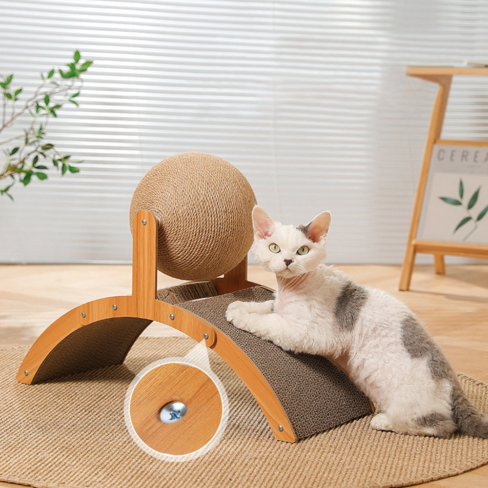 BowLift | Wooden Cat Fun Play Scratcher Board