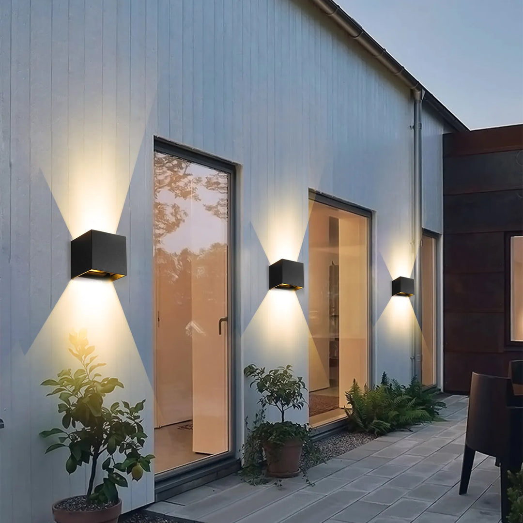 Modern LED wall lamp in cube design, minimalist wall lamp for hallway & living room | Bowlift