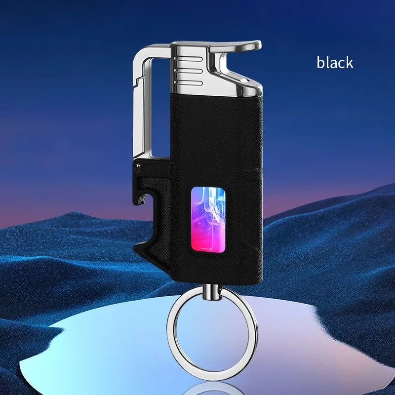 Modern Windproof Metal  Bottle Opener Keychain Lighter | Bowlift