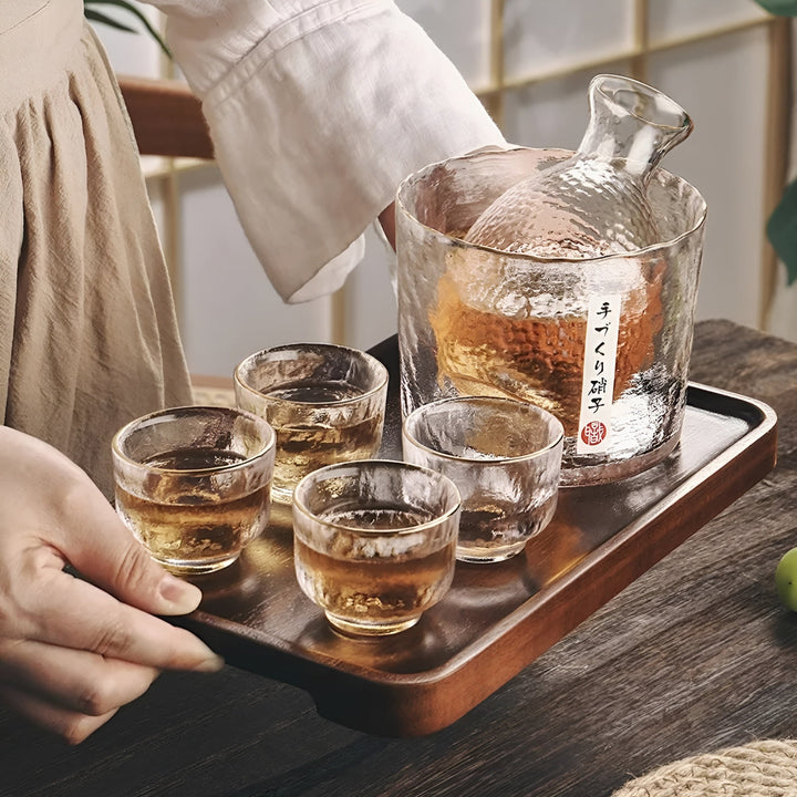 Japanese Glass Set – Elegant Sake & Whisky Set | Perfect for Bar & Home | Bowlift