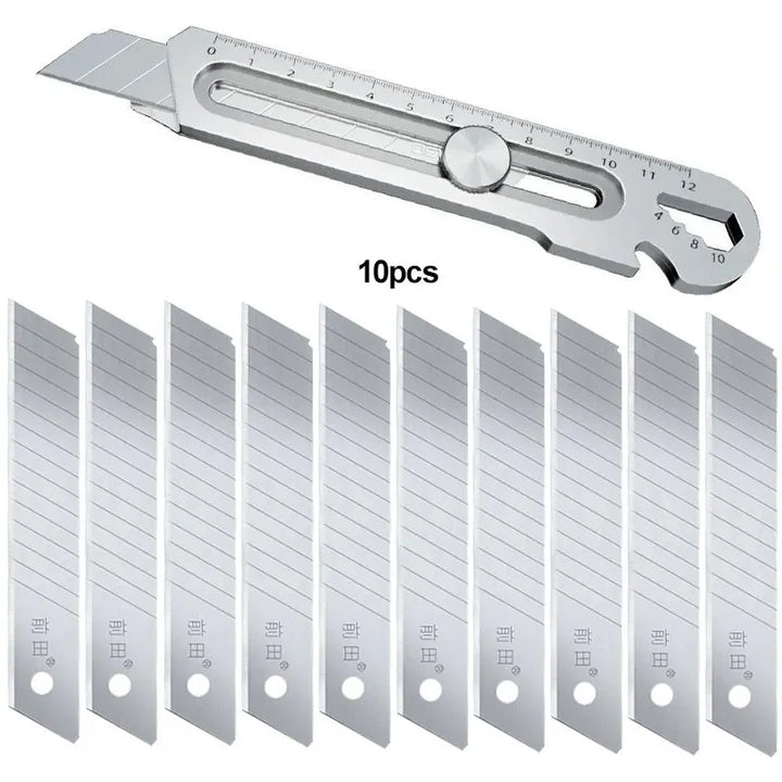 6in1 Multipurpose Stainless Steel Retractable Heavy Duty Snap-Off Blade | Bowlift