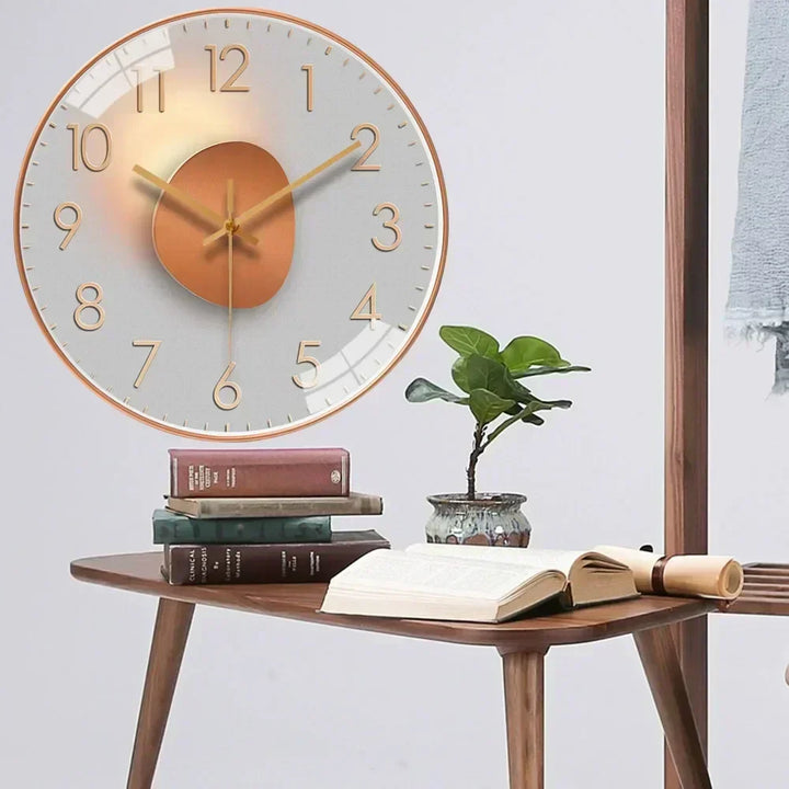 SilentTime - Digital Wall Clock in Classic Style - 8 Inch Bowlift
