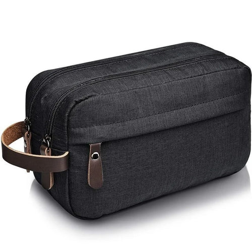 BowLift | Nylonéa toiletry bag Unisex | Water-repellent | Canvas design with leather handle | For travel & everyday use