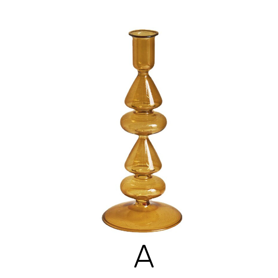 Amber Modern Glass Candle Holder | Bowlift