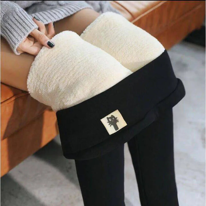BowLift | Women's Thermal Leggings | Lamb Cashmere Lined & Figure Shaping | High Waist & Booty Lifting Effect | Velureva