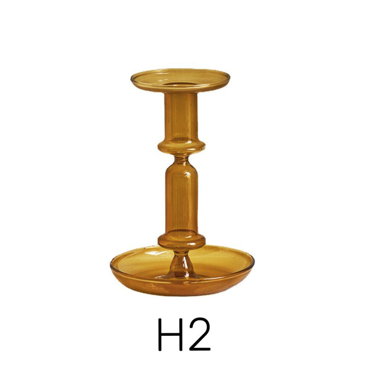 Amber Modern Glass Candle Holder | Bowlift