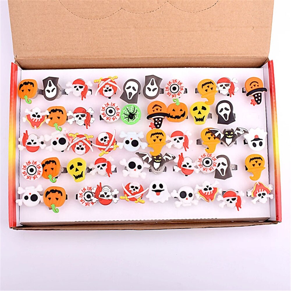 BowLift | Glowing Ghost Skull Rings