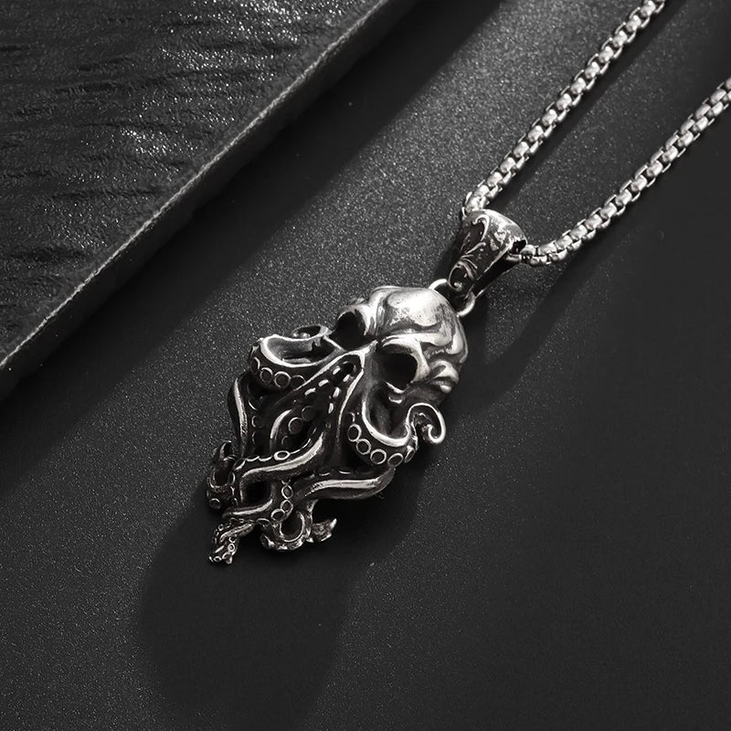 BowLift | Gothic Skull Octopus Tentacle Necklace