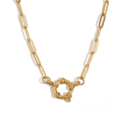BowLift | 18k Anchor Wheel Clasp Chain Necklaces