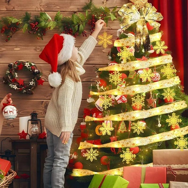 BowLift | Glowing LED Ribbon Pattern Elegant Christmas Decoration