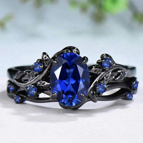 BowLift | Sapphire Leaf Branch Statement Ring for Women