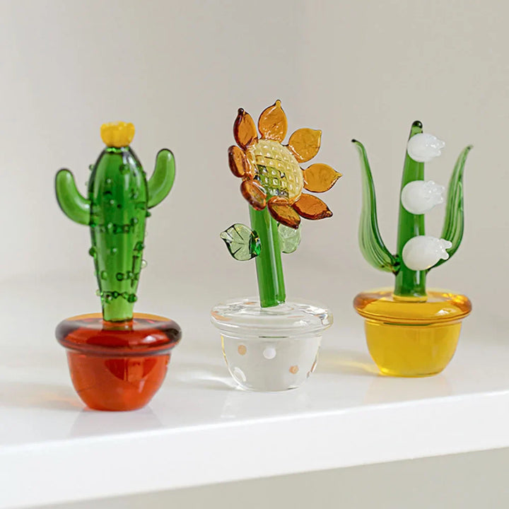 Plants with Pot Glass Ornament | Bowlift
