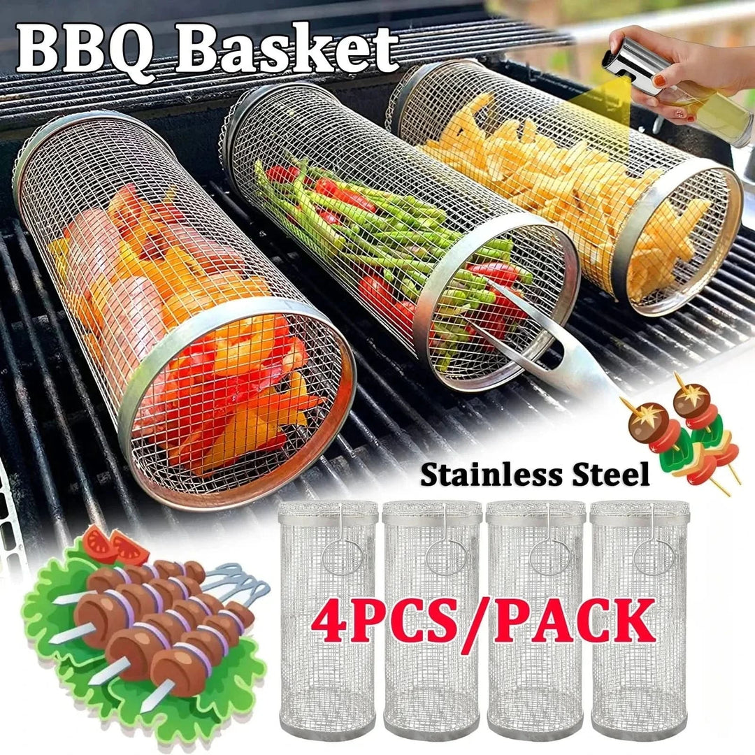BowLift | GrillEnjoy 360° – Rotating BBQ basket for campfire & grill