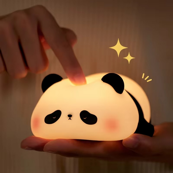 BowLift | Panda Touch-Activated Silicone LED Nightlight – USB Rechargeable, Syncable Soft Glow Lamp