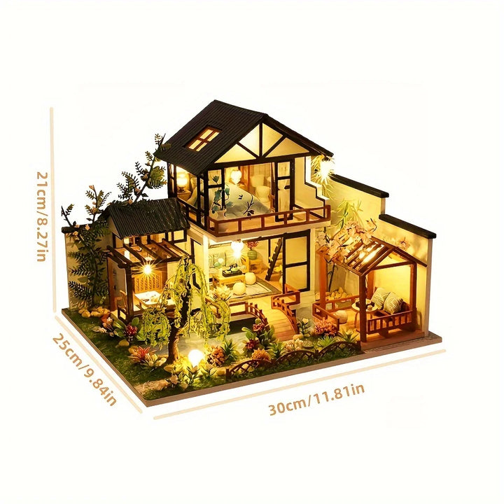 BowLift | Minvella | DIY Miniature Wooden House | 3D Building Kit for Self-Assembly | Creative Craft Kit for Teens & Adults | Perfect Gift Idea